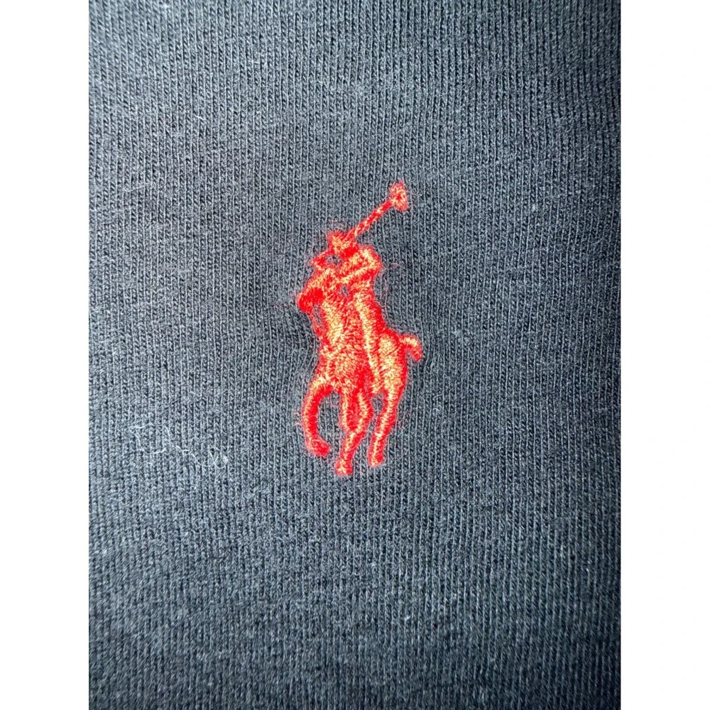 Polo Ralph Lauren Classic Pony T-Shirt Mens S Black Red Logo Short Sleeve Cotton